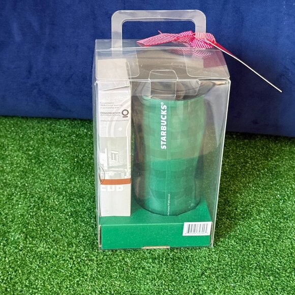Starbucks Holiday 2016 Gift Set Reusable Green Tumbler & 2.5 oz Roast Coffee NEW - Picture 5 of 14
